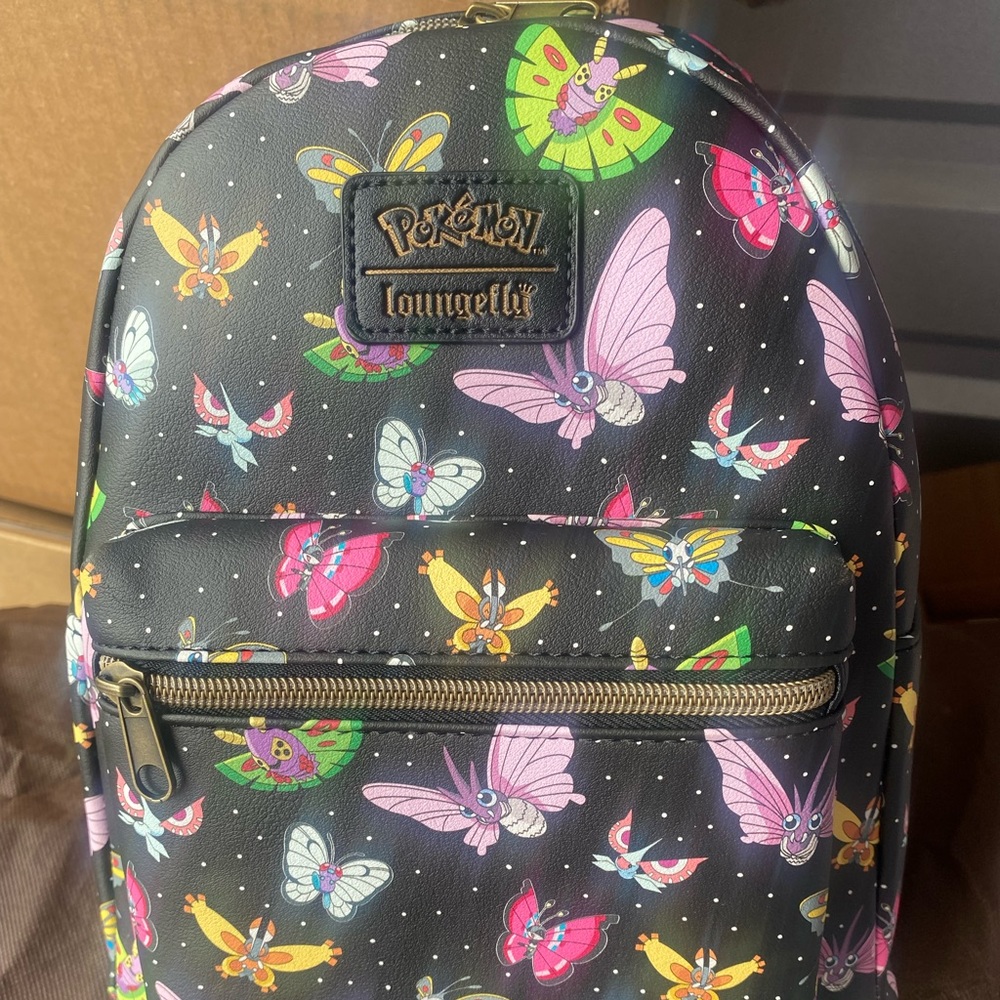 Loungefly Pokemon Winged Mini Backpack Flying Butterfly Characters Bag Bugs Moth